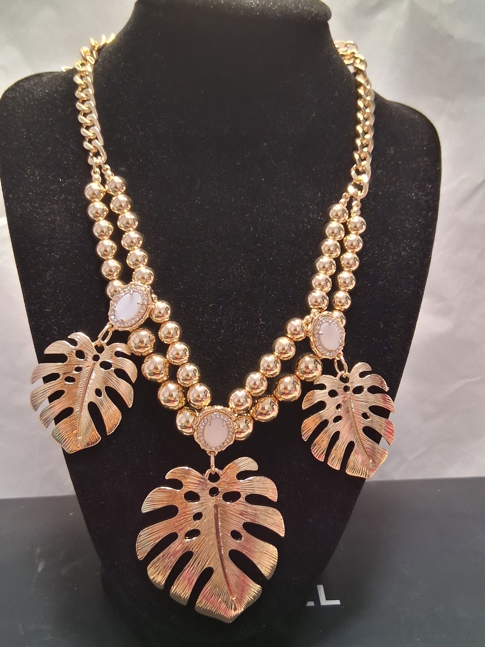 Lilly Pulitzer Gold-Tone Monstera Leaf Statement Necklace